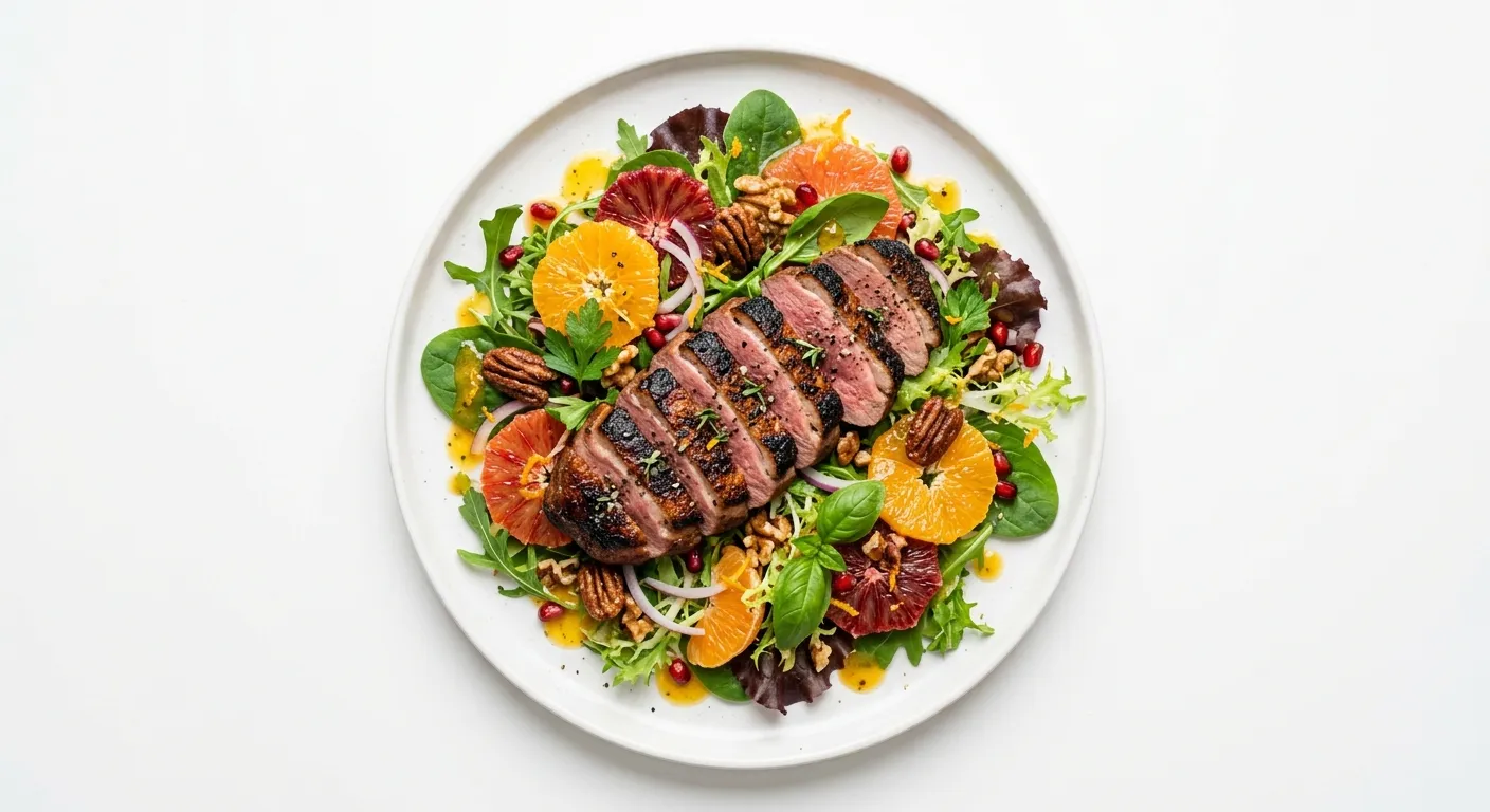 Grilled Duck Salad with Orange Vinaigrette