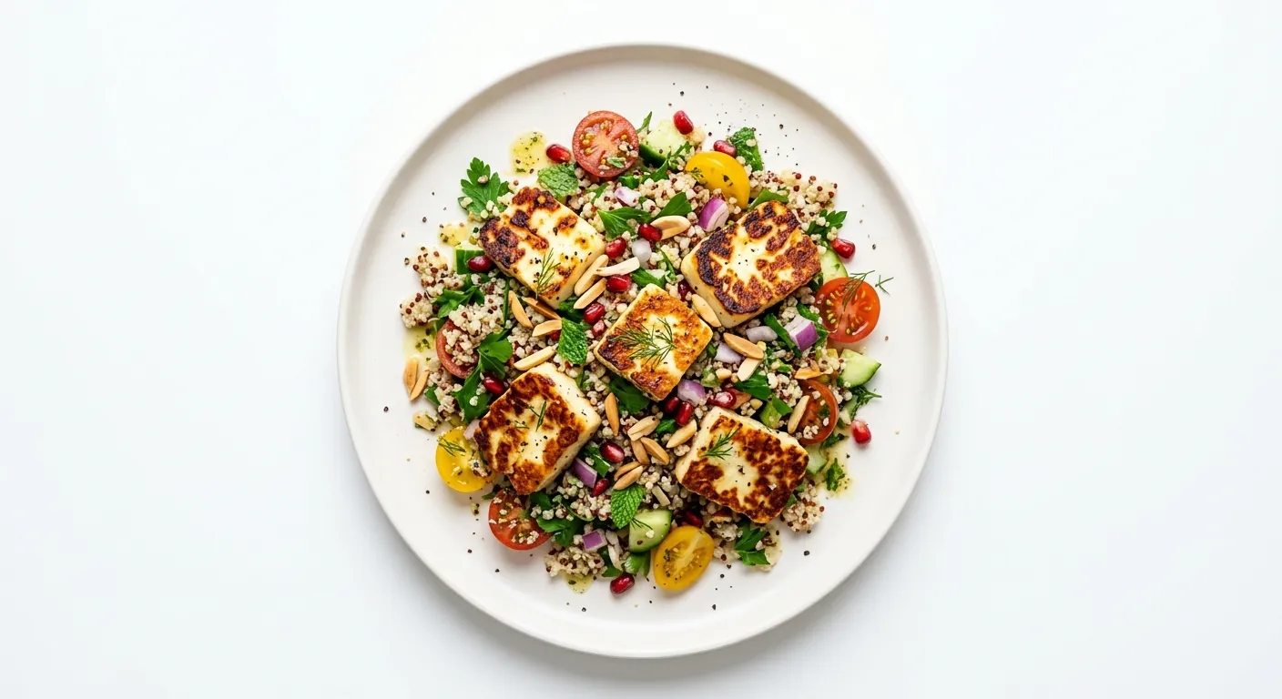 Grilled Halloumi and Quinoa Salad