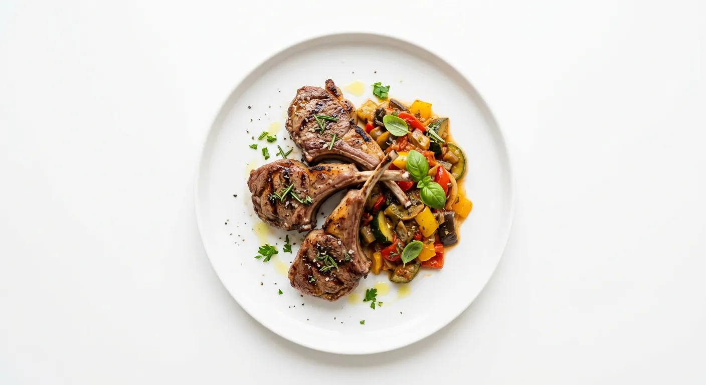 Grilled Lamb Chops with Ratatouille