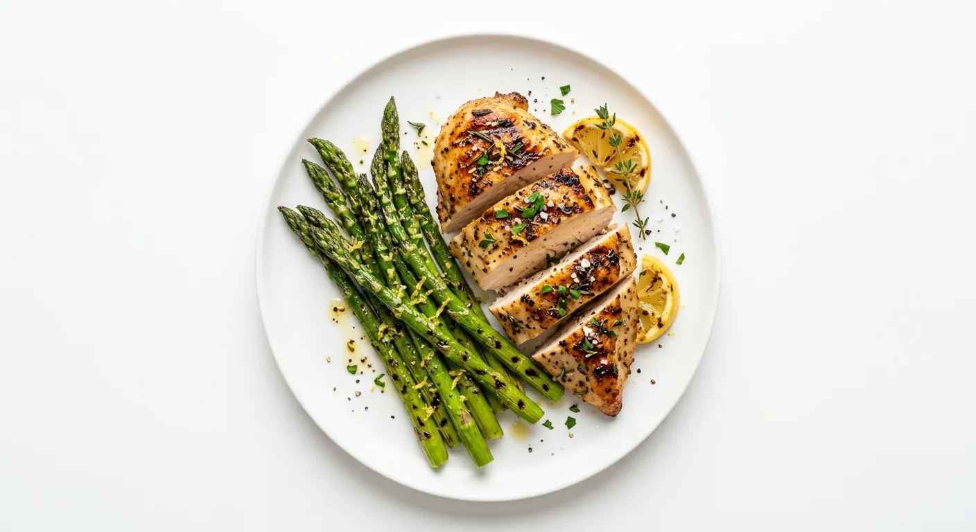 Grilled Lemon Herb Chicken with Asparagus