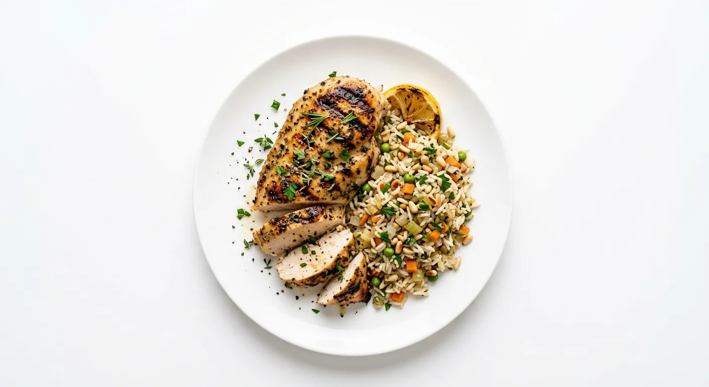 Grilled Lemon Herb Chicken with Quinoa-Free Pilaf