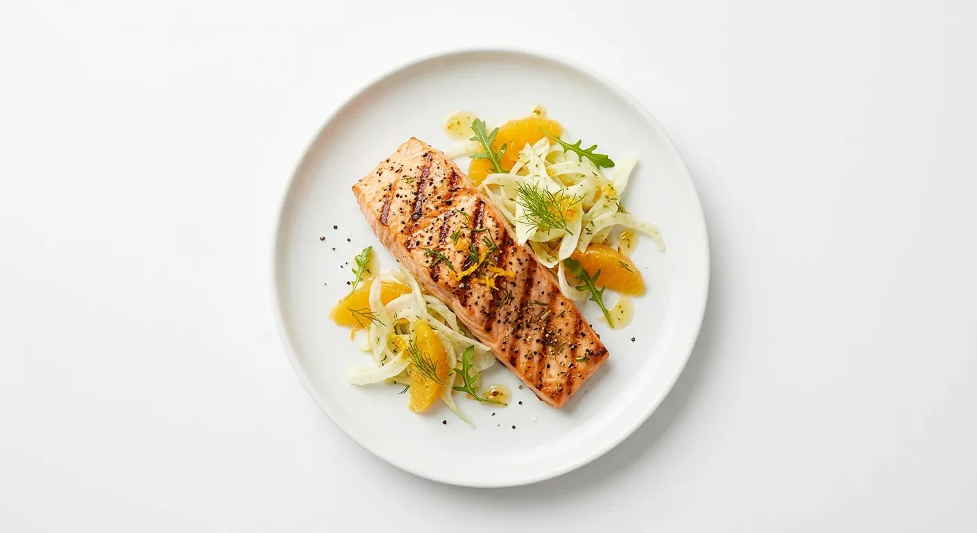 Grilled Salmon with Fennel and Orange Salad