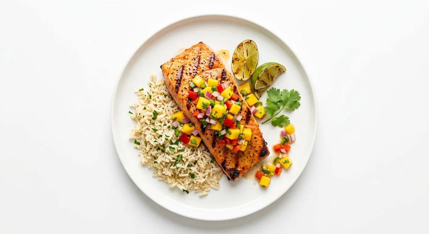 Spicy Grilled Salmon with Mango Salsa