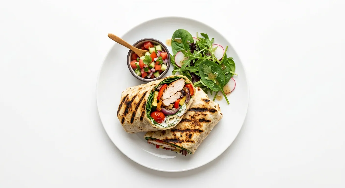 Grilled Turkey and Autumn Vegetable Wrap