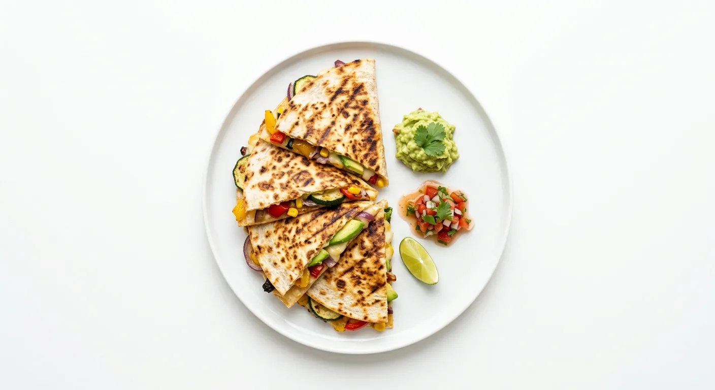 Grilled Vegetable and Avocado Quesadilla