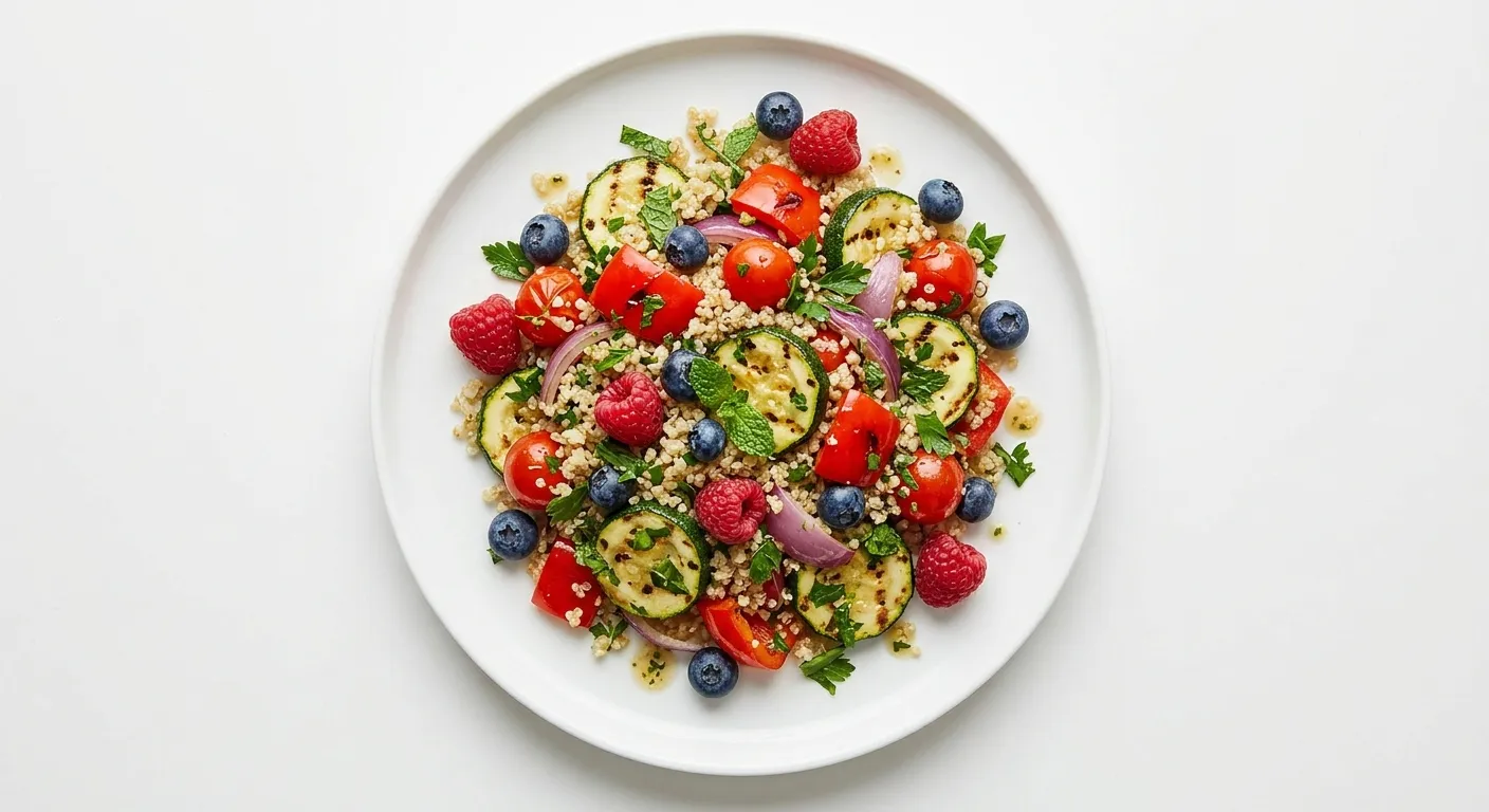 Grilled Vegetable and Berry Quinoa Salad
