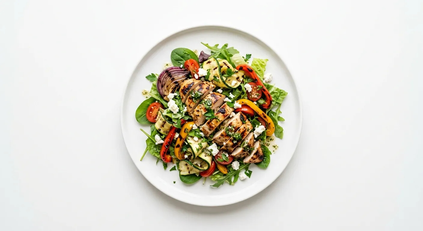 Grilled Vegetable and Chicken Salad