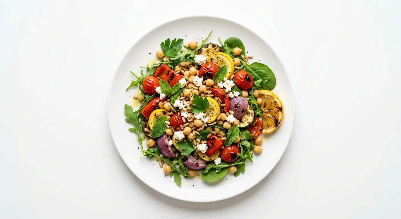 Grilled Vegetable and Chickpea Salad