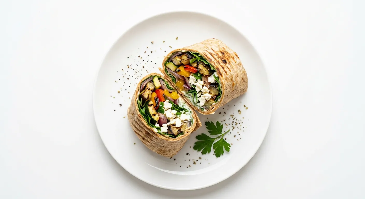Grilled Vegetable and Feta Wrap