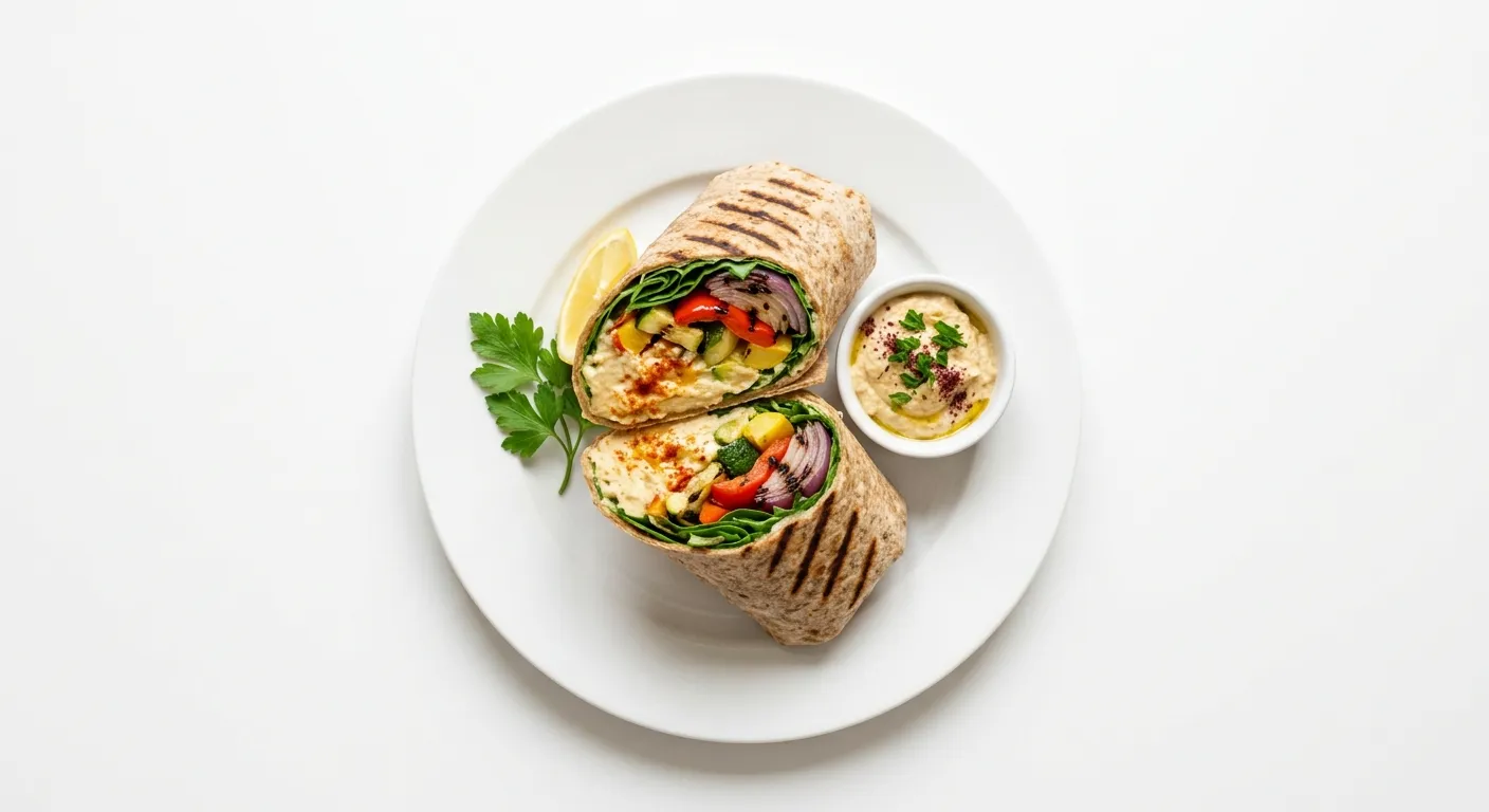 Grilled Vegetable and Hummus Wrap
