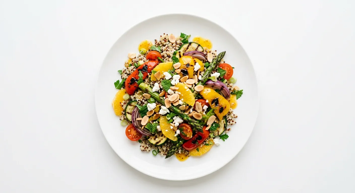 Grilled Vegetable and Quinoa Salad with Orange Vinaigrette