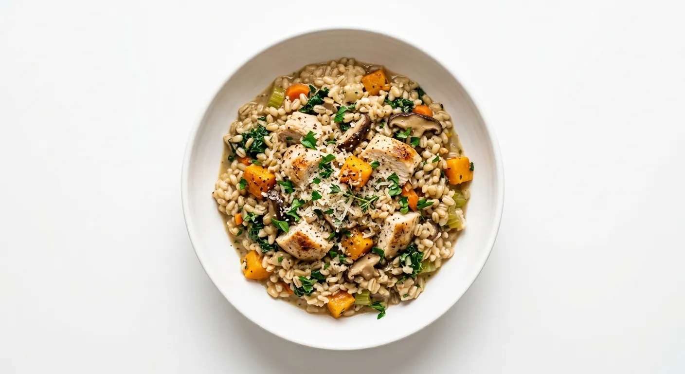 Autumn Harvest Chicken and Barley Risotto