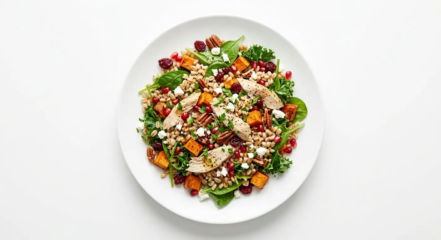 Autumn Harvest Chicken and Barley Salad