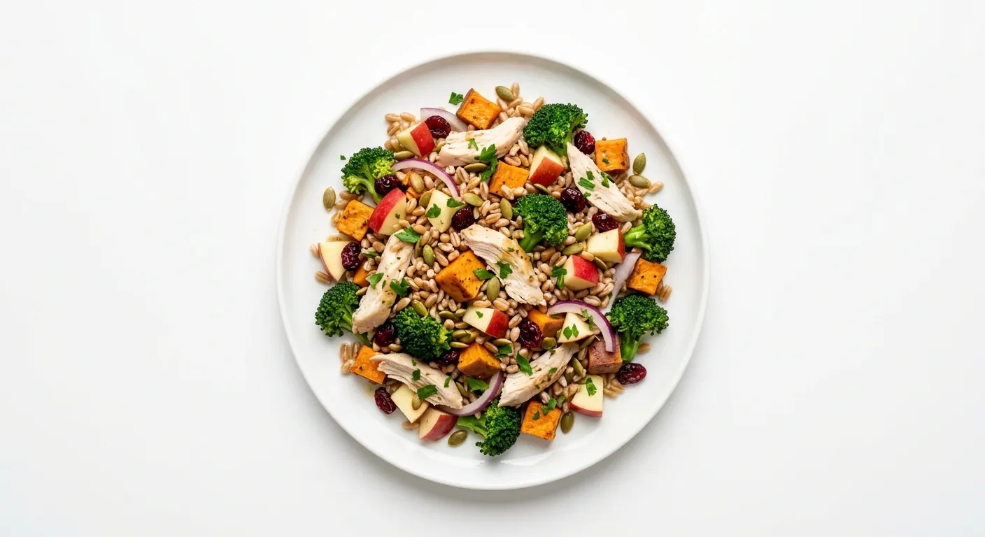 Autumn Harvest Chicken and Farro Salad