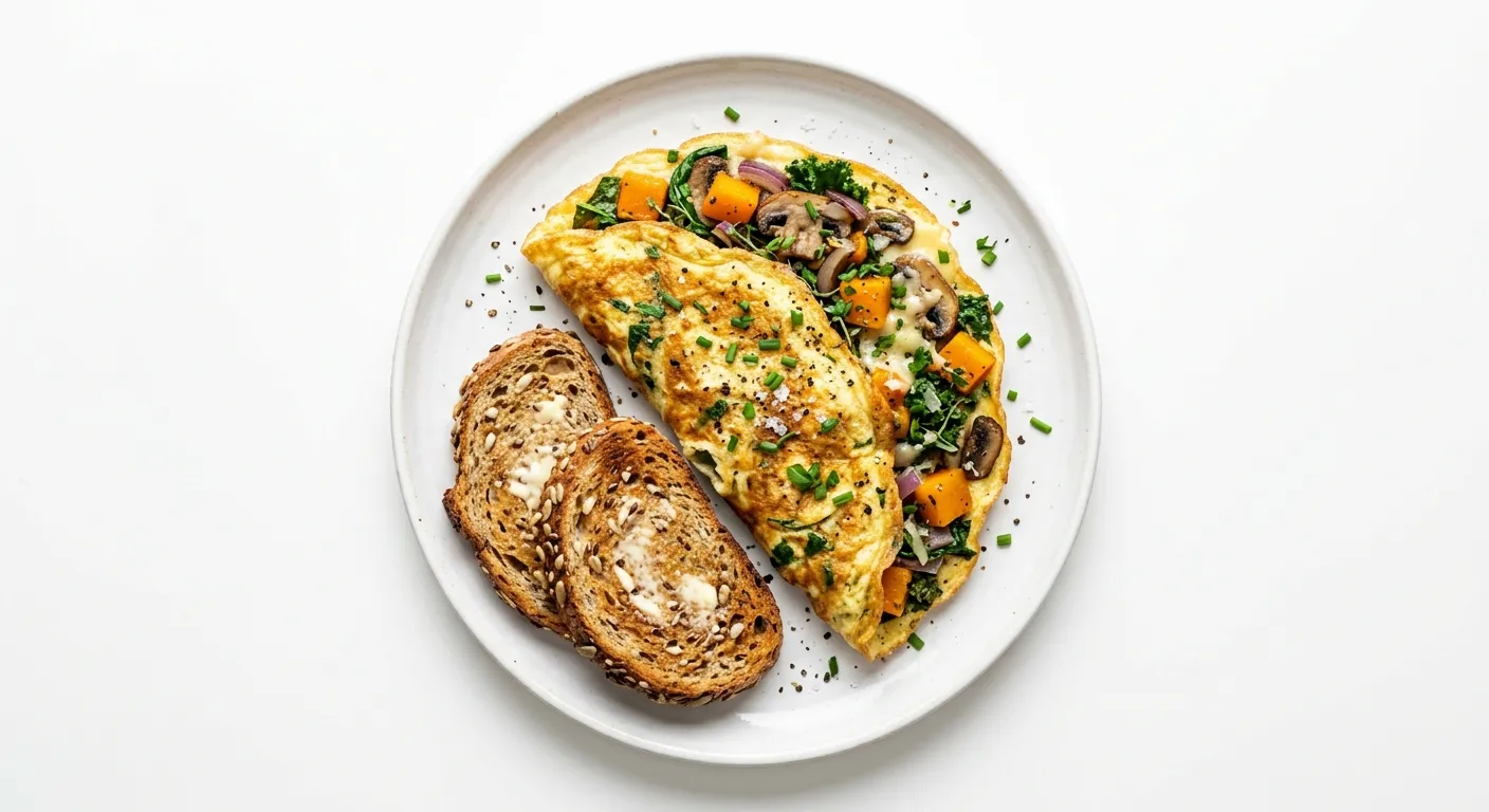 Autumn Harvest Omelette with Whole Grain Toast