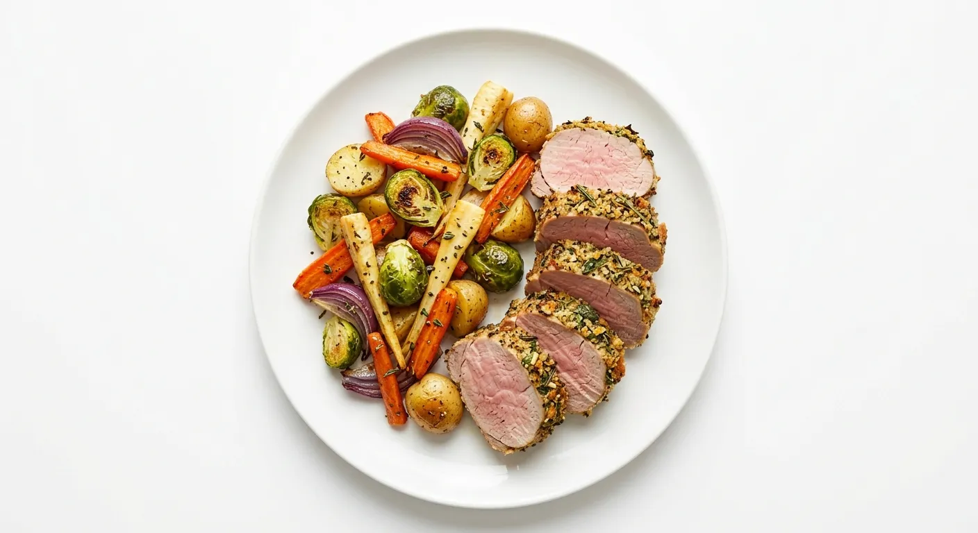 Herb-Crusted Pork Tenderloin with Roasted Vegetables