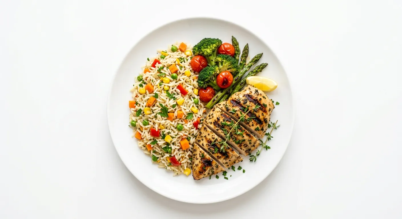 Herb Grilled Chicken with Vegetable Rice
