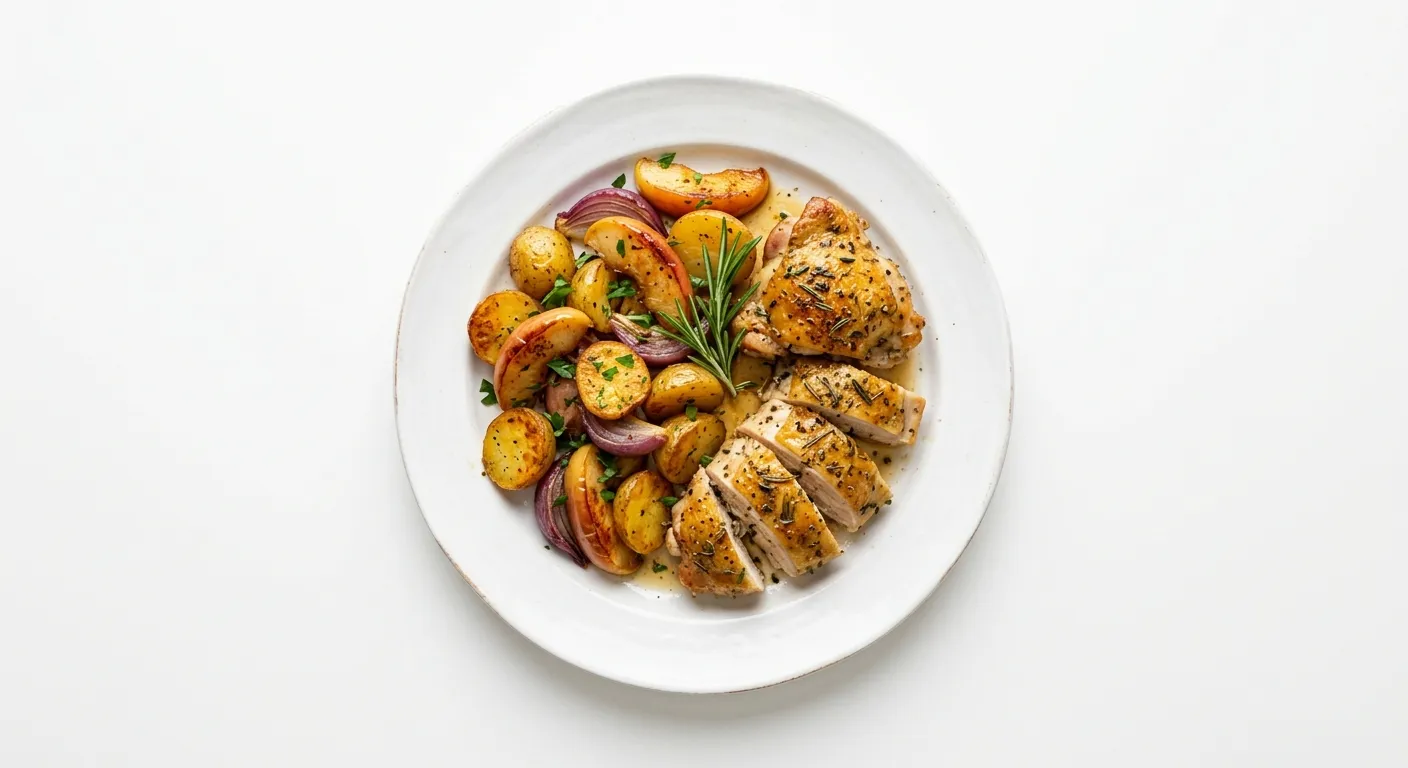 Herbed Chicken with Apple and Potato Medley
