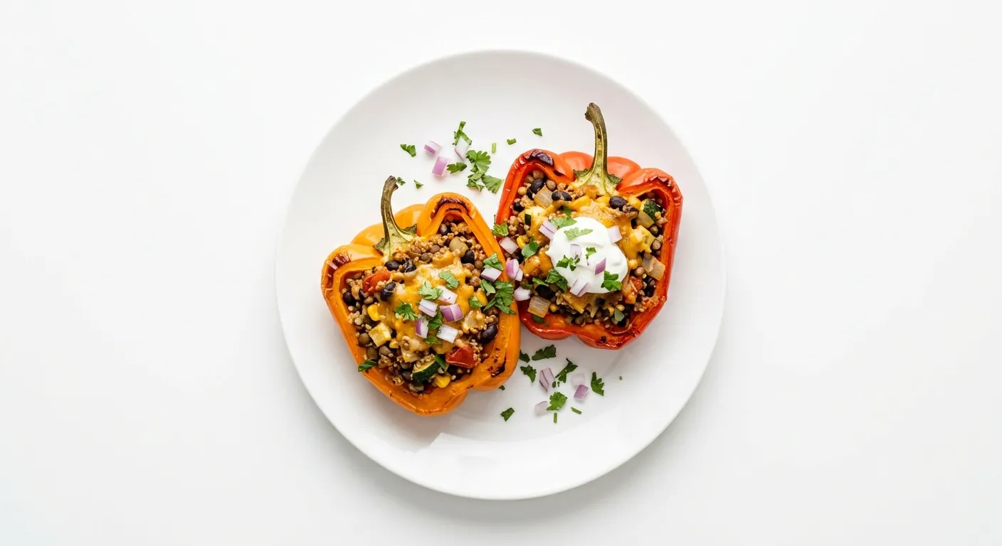 High-Protein Vegetarian Stuffed Bell Peppers
