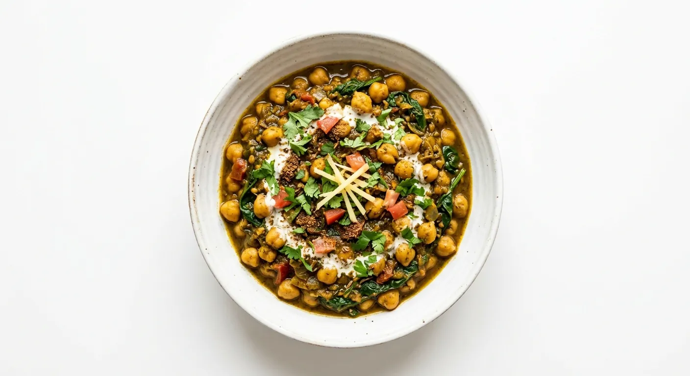 Indian Spiced Chickpea and Spinach Curry
