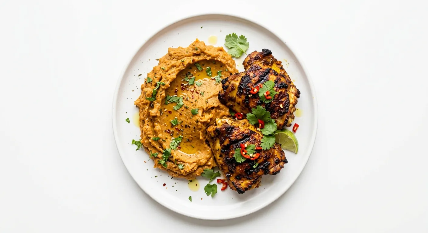 Indian Spiced Grilled Chicken with Sweet Potato Mash