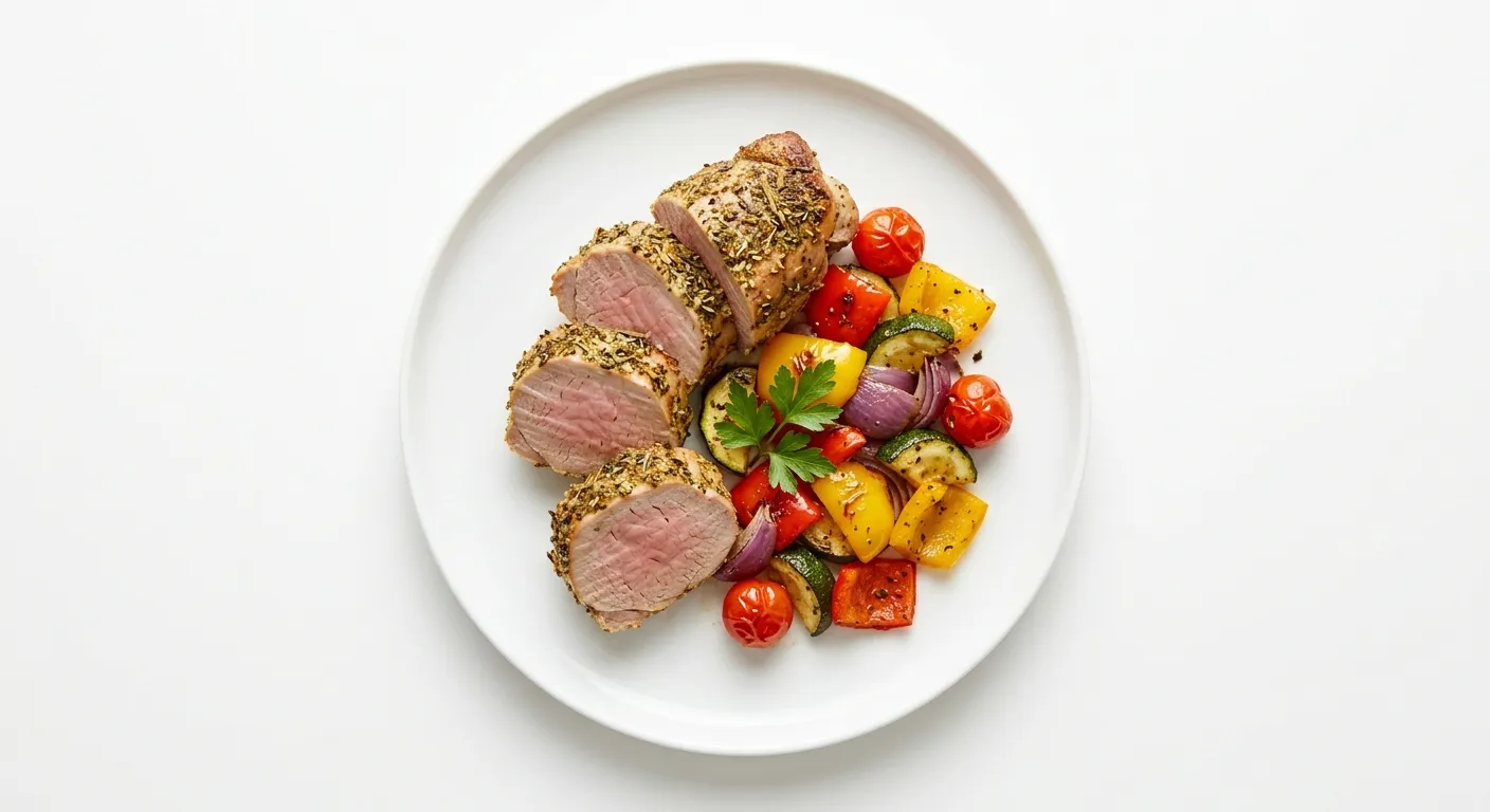 Italian Herb-Crusted Pork Tenderloin with Roasted Vegetables