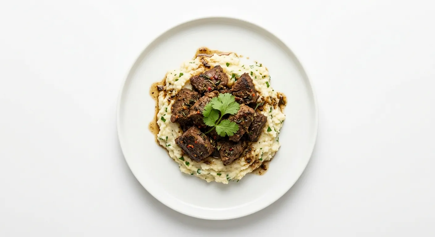 Keto Jamaican Jerk Beef with Cauliflower Mash