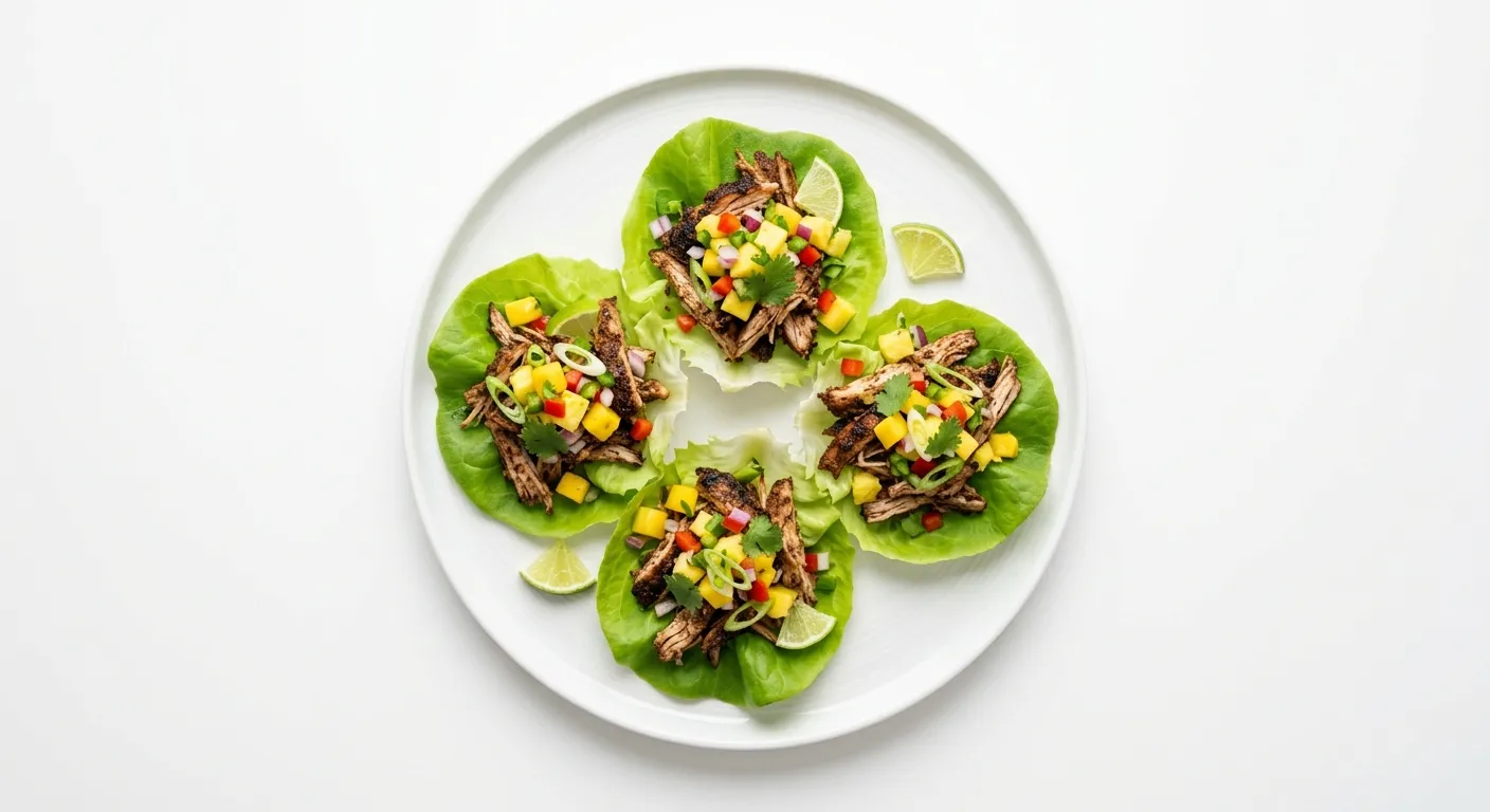 Jamaican Jerk Chicken Lettuce Wraps