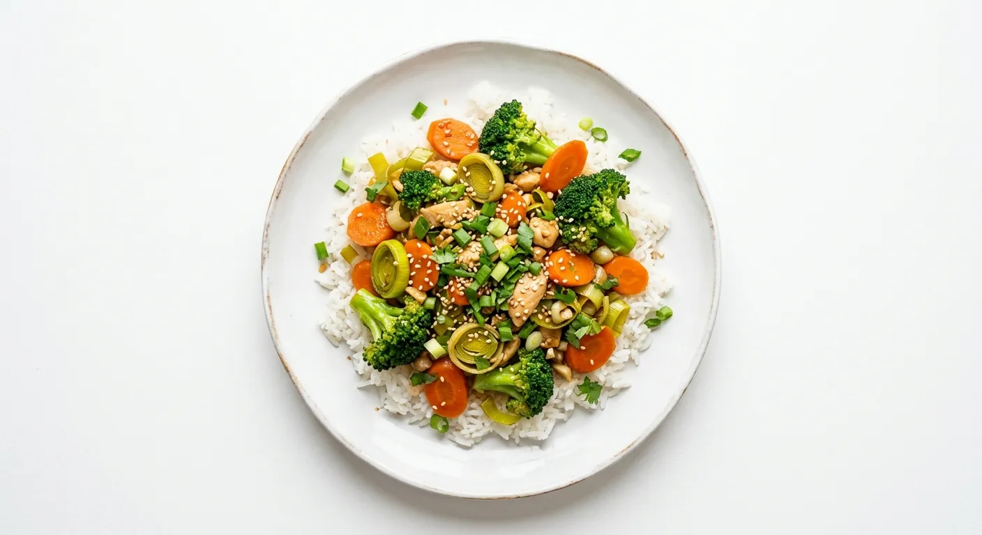 Leek, Broccoli, and Carrot Stir Fry