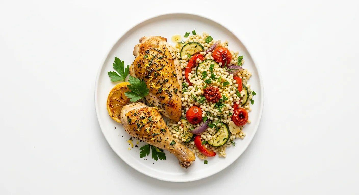 Lemon Herb Chicken with Couscous and Vegetables
