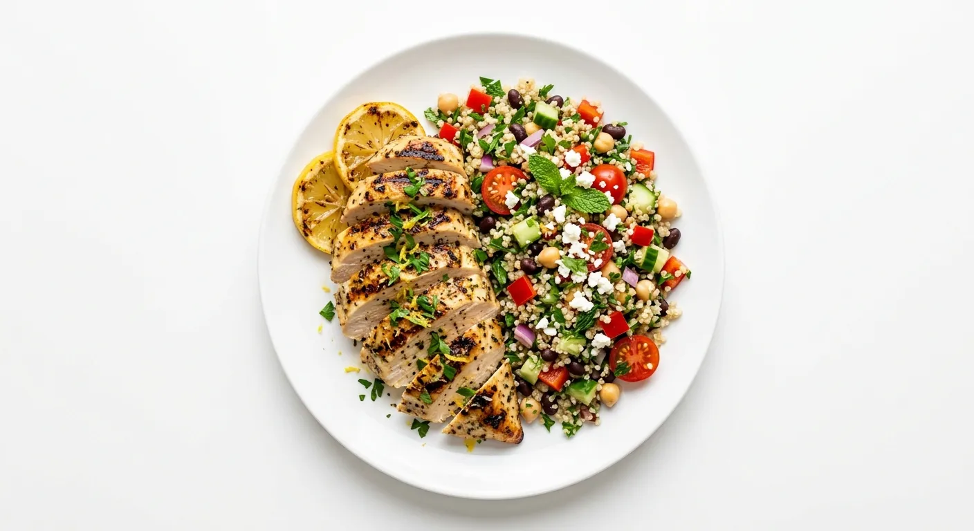 Lemon Herb Grilled Chicken with Quinoa Salad