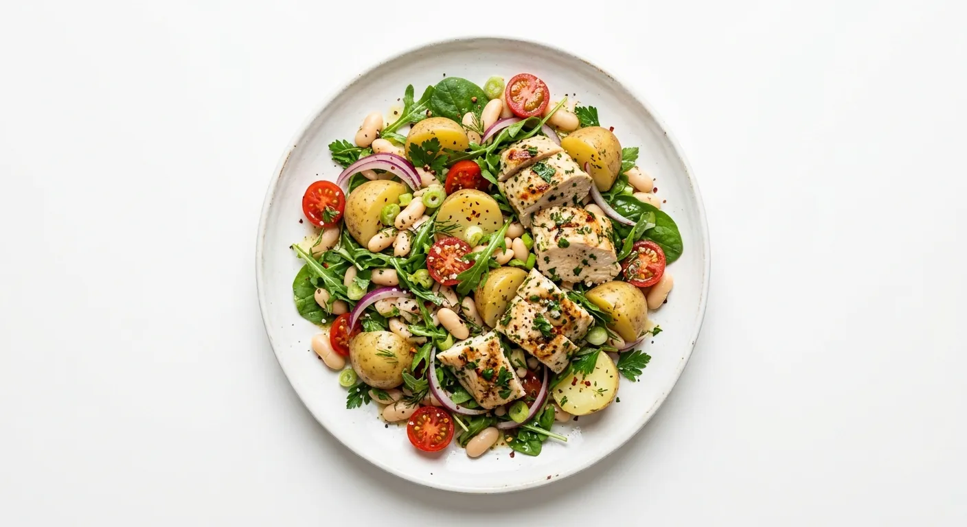 Lemony Chicken and White Bean Salad with New Potatoes