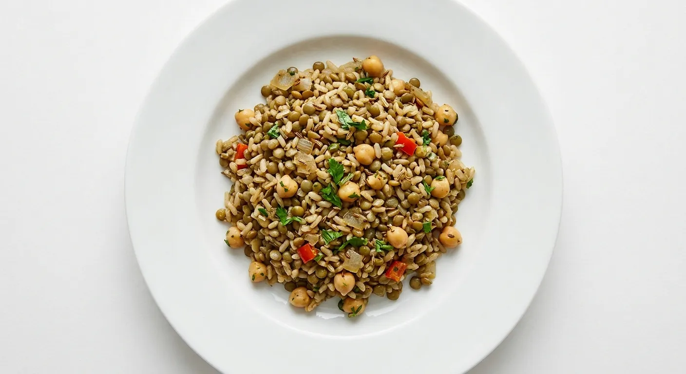Lentil and Chickpea Rice Delight