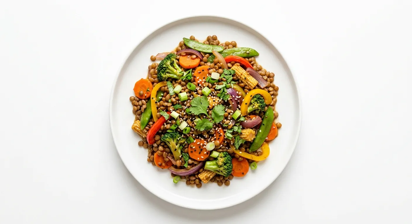 Spicy Lentil and Vegetable Stir-Fry