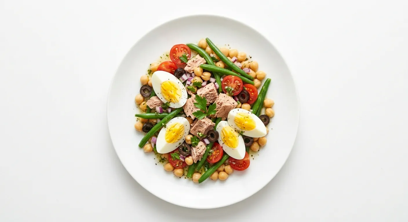 Light French Salad Niçoise with Chickpeas