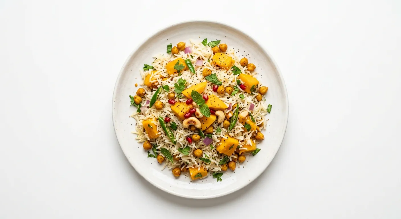 Spicy Mango Rice with Chickpea