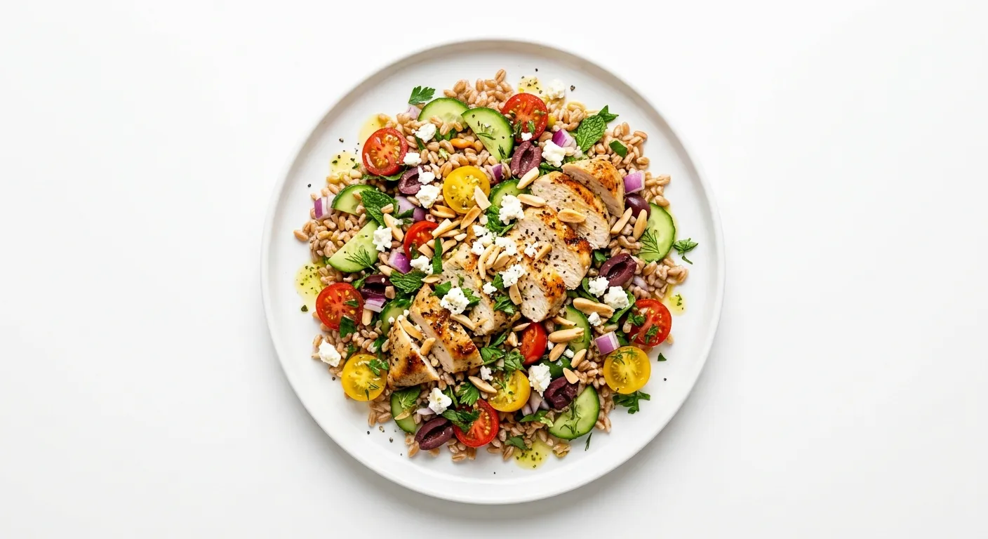 Mediterranean Chicken and Farro Salad