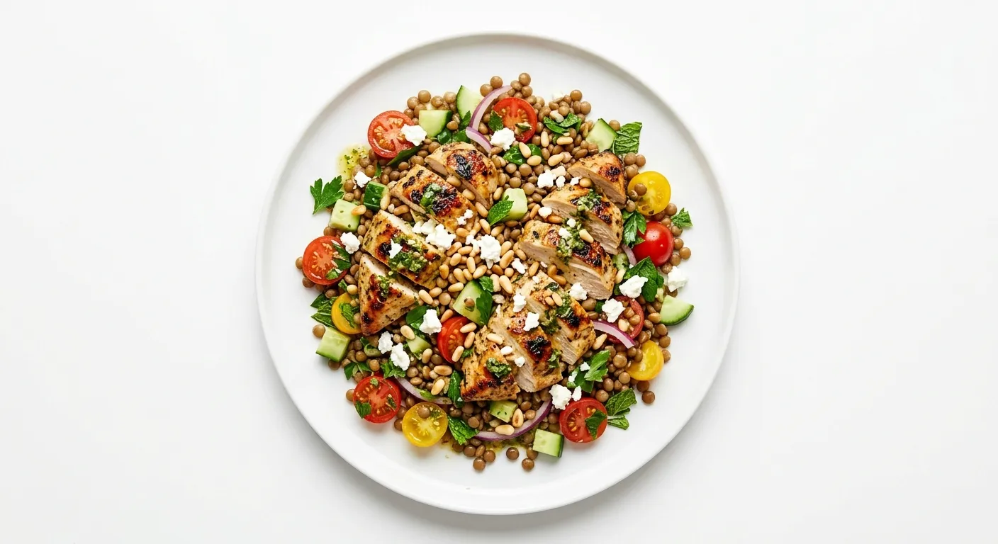 Mediterranean Chicken and Lentil Salad