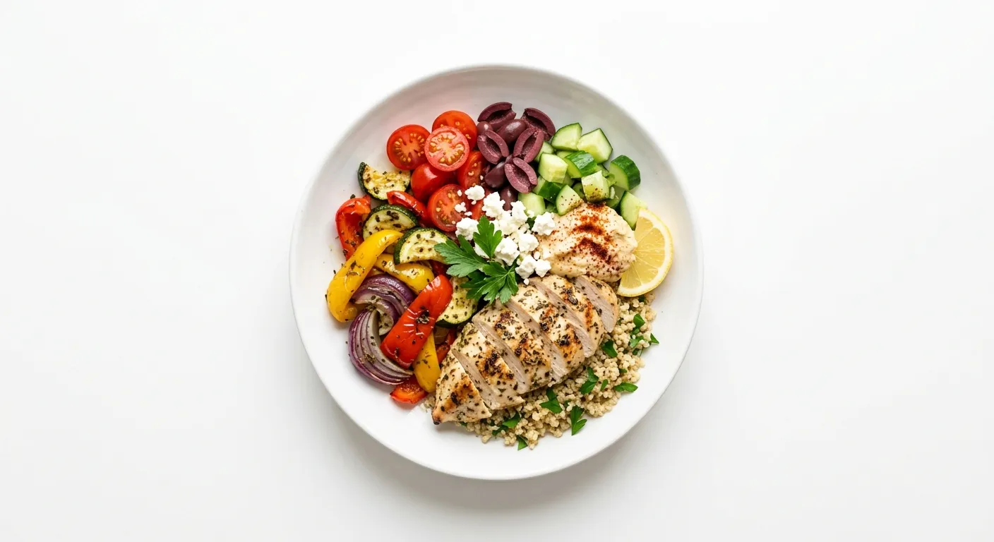 Mediterranean Chicken and Vegetable Bowl
