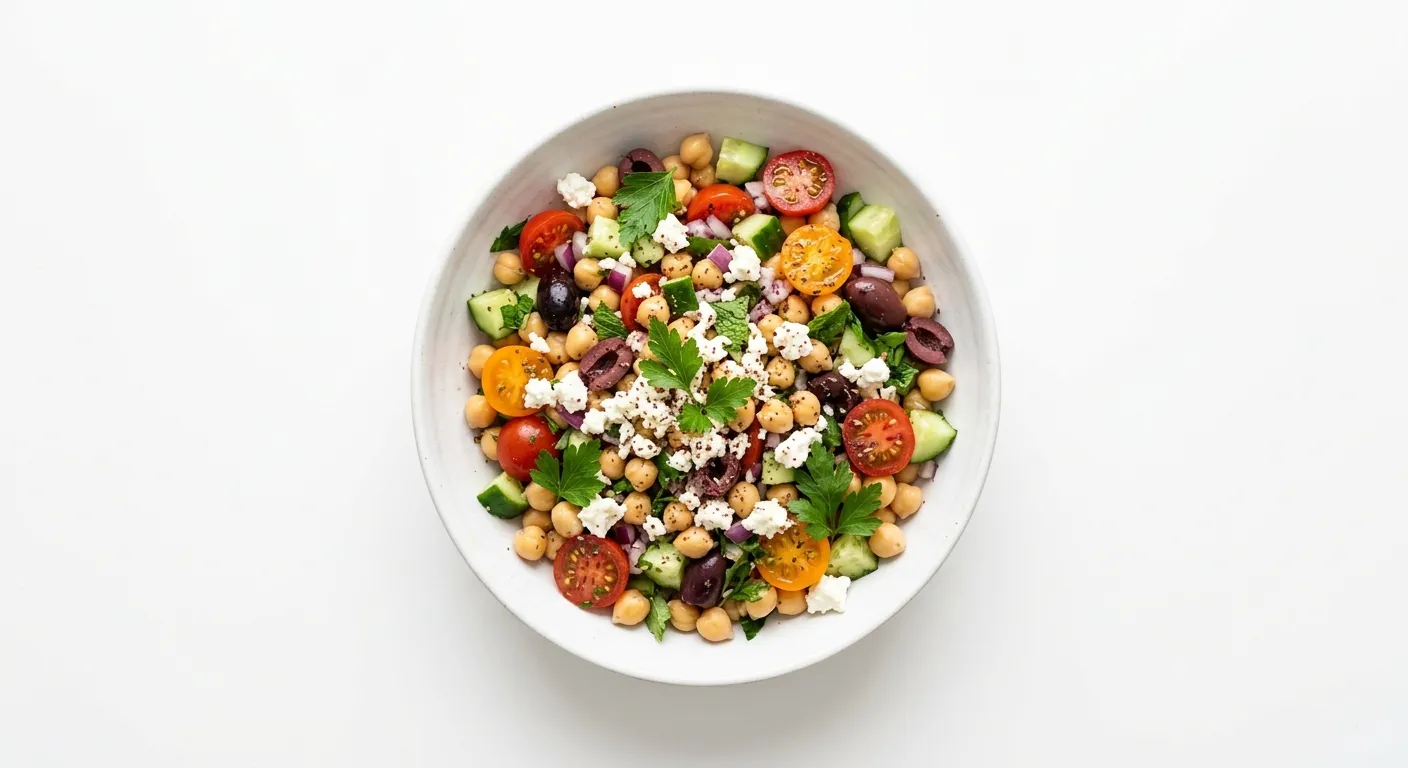 Mediterranean Chickpea Salad with Feta