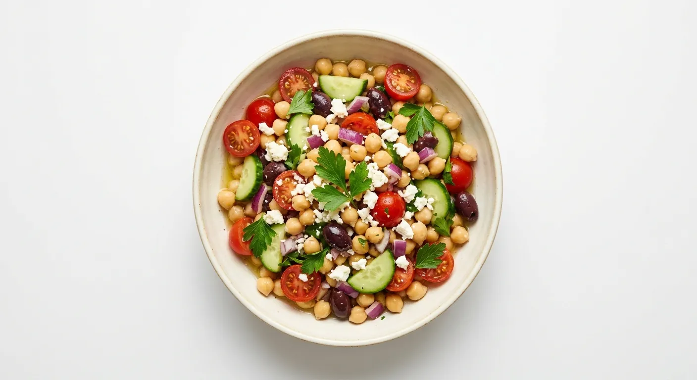 Mediterranean Chickpea Salad with Fresh Vegetables