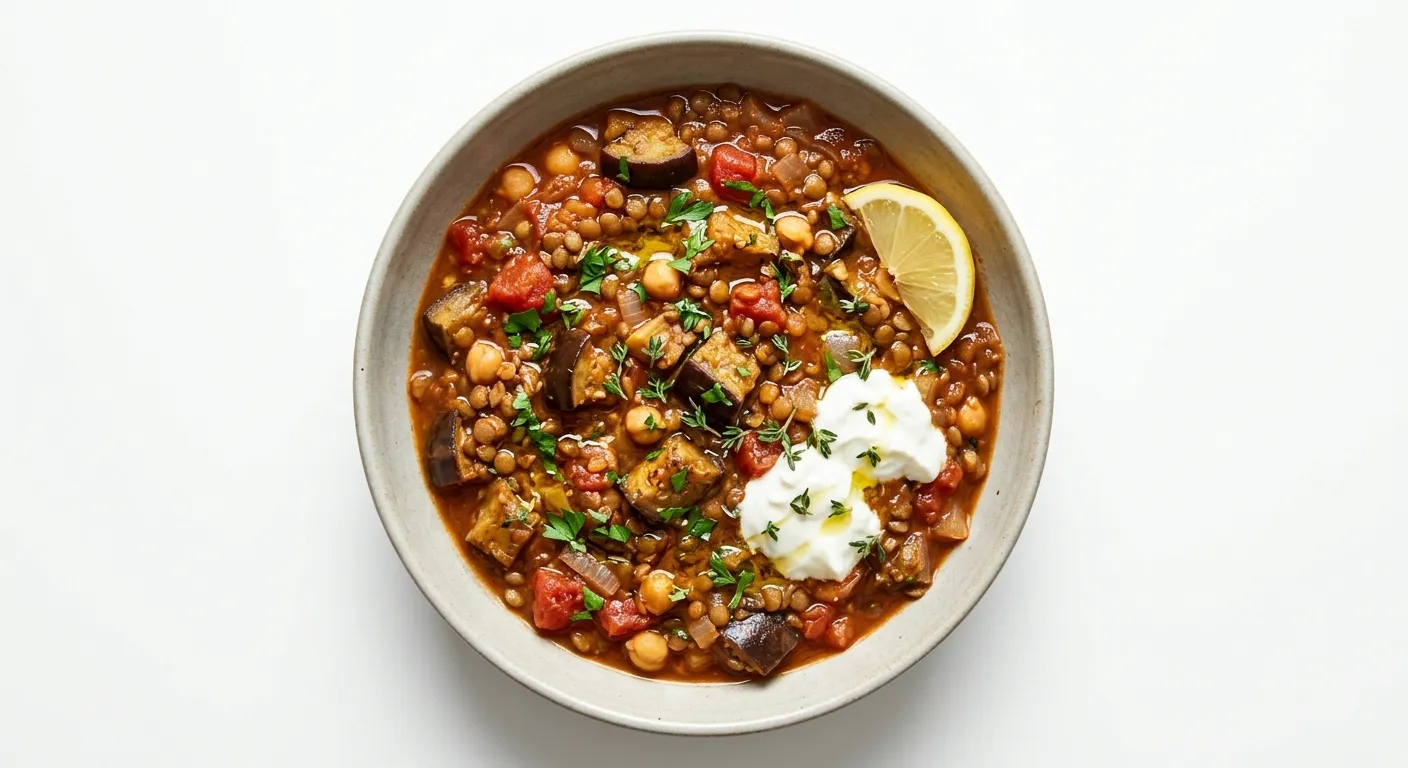Mediterranean Eggplant and Lentil Stew