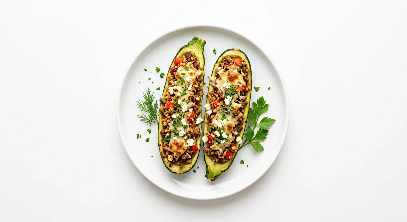 Mediterranean Stuffed Zucchini Boats