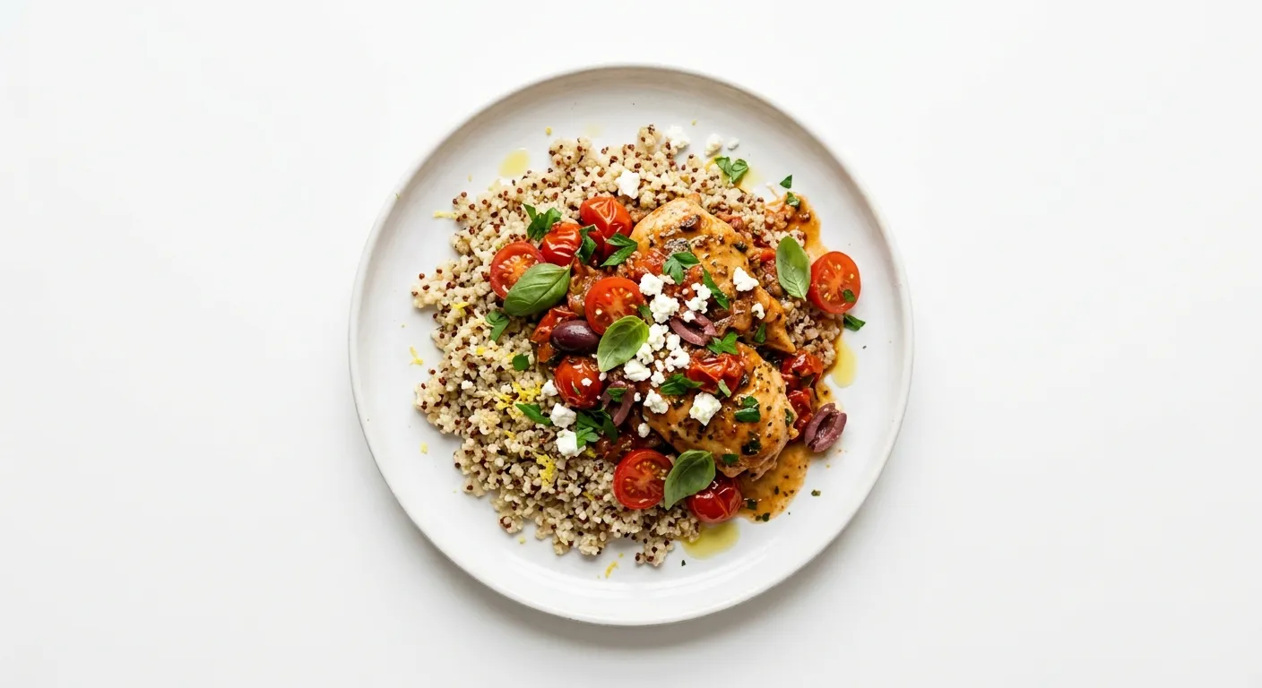 Mediterranean Tomato and Herb Chicken with Quinoa