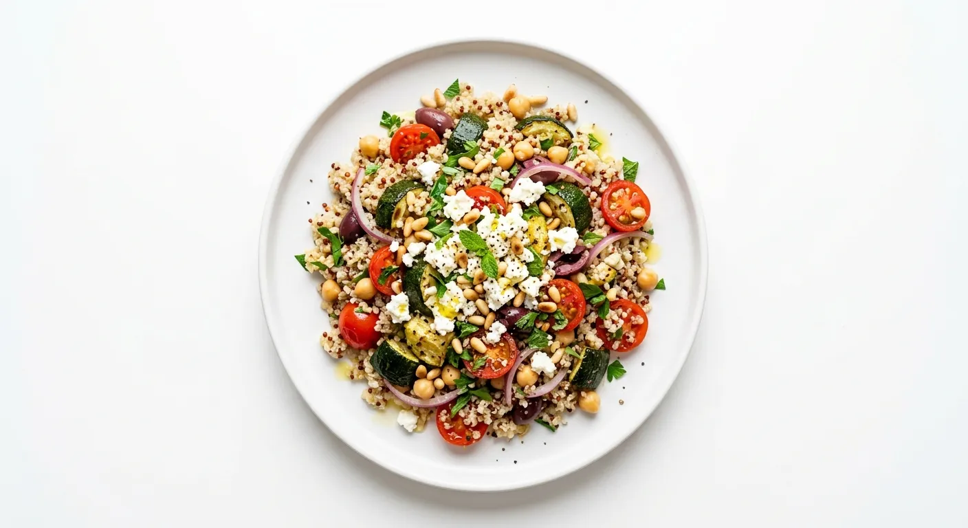 Mediterranean Zucchini and Tomato Quinoa Bowl