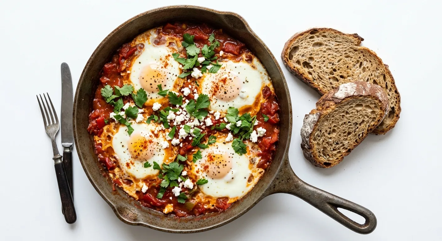 Middle Eastern Shakshuka with Whole Grain Bread