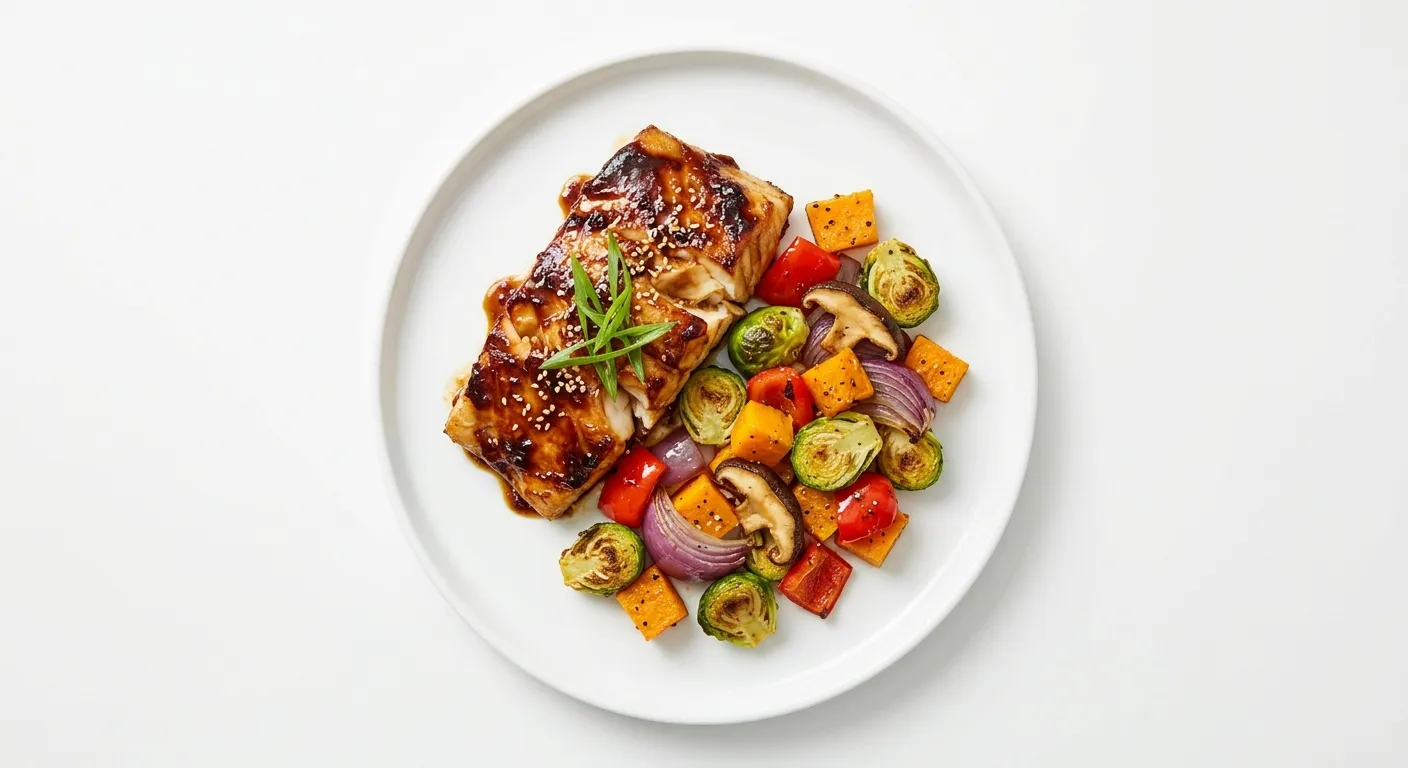Miso-Glazed Black Cod with Roasted Autumn Vegetables