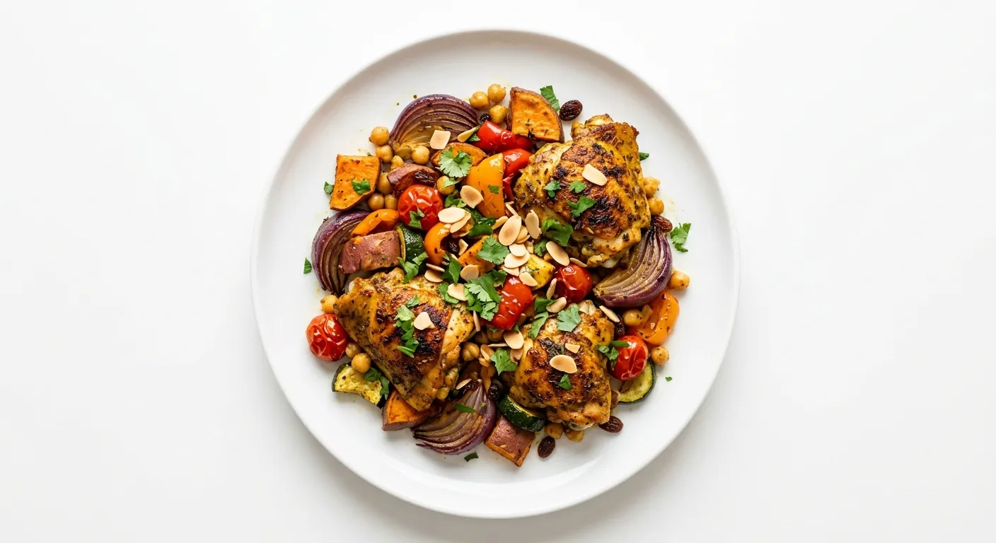 Moroccan Spiced Chicken with Roasted Vegetables