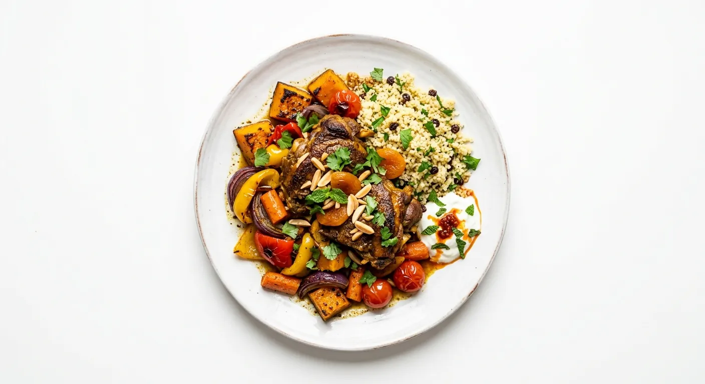 Moroccan Spiced Lamb with Roasted Vegetables