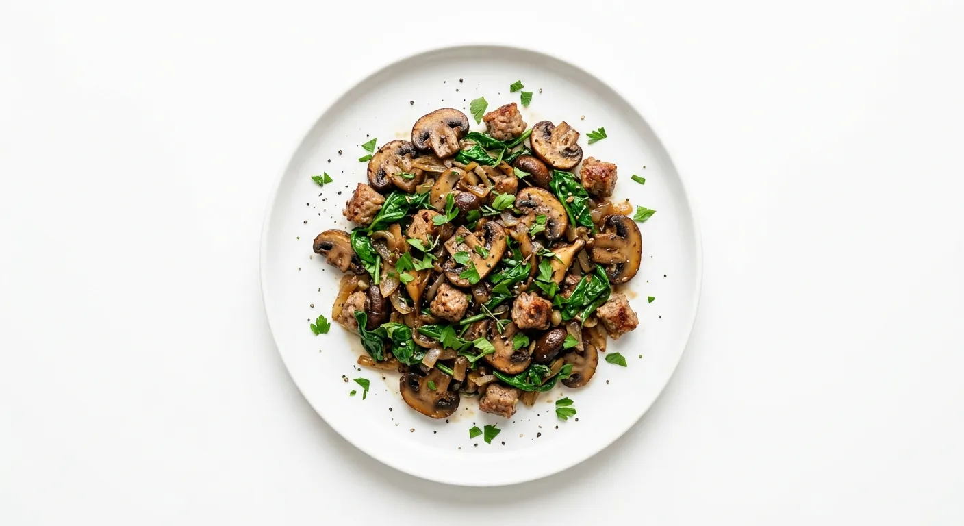 Autumn Mushroom and Spinach Breakfast Sauté